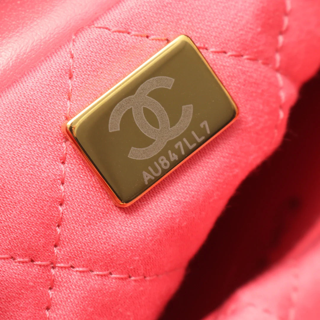 Chanel 22 Mini Bag Vintage Pink Gold Hardware