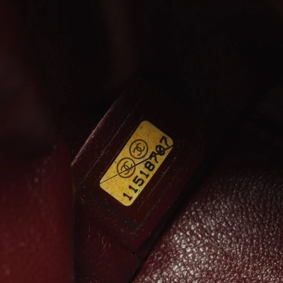 Chanel Matelasse Top Handle Bag Vintage Lambskin Black Silver Hardware