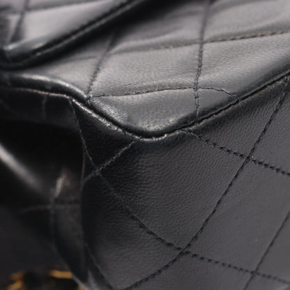 Chanel Classic Flap Bag Vintage Small Lambskin Black Gold Hardware