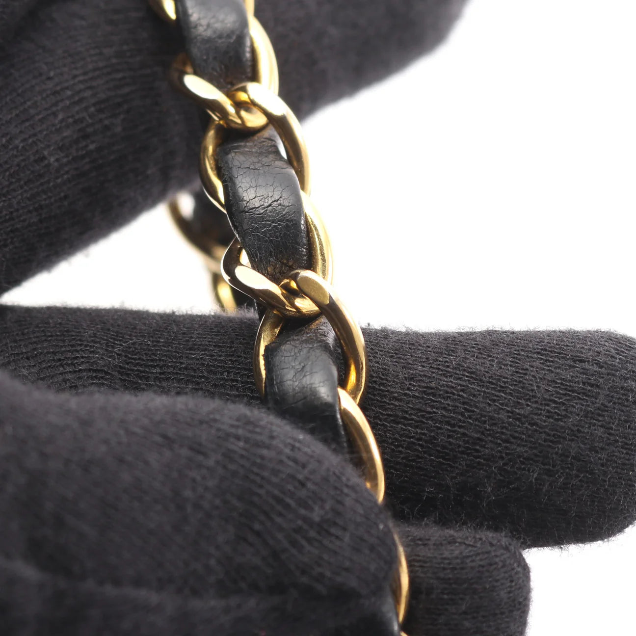 Chanel Classic Flap Bag Vintage Small Lambskin Black Gold Hardware