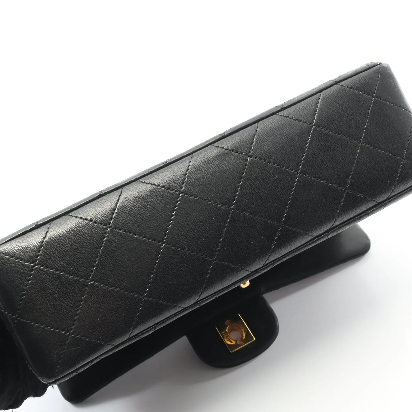 Chanel Classic Flap Bag vintage Small Lambskin Black Gold Hardware