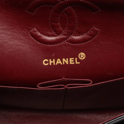 Chanel Classic Flap Bag Vintage Small Lambskin Black Gold Hardware