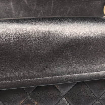 Chanel Classic Flap Bag Vintage Small Lambskin Black Gold Hardware