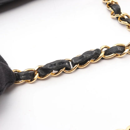 Chanel Classic Flap Bag Vintage Small Lambskin Black Gold Hardware