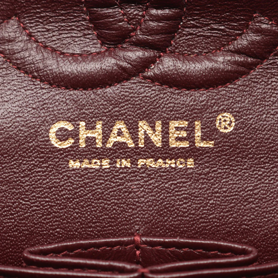 Chanel Classic Flap Bag Vintage Small Lambskin Black Gold Hardware