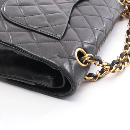 Chanel Classic Flap Bag Vintage Small Lambskin Black Gold Hardware
