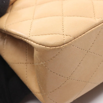 Chanel Classic Flap Bag Vintage Medium Lambskin Beige Gold Hardware