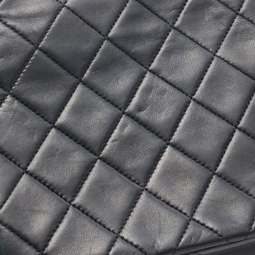 Chanel Full Flap Bag Vintage Lambskin Black Gold Hardware