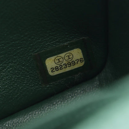 Chanel Mini Matelasse 20 Bag Vintage Lambskin Green Silver Hardware