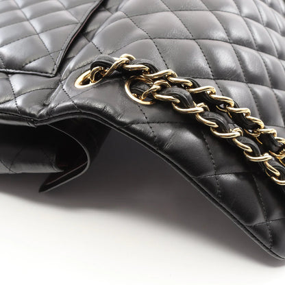 Chanel Jumbo Classic Flap Bag Vintage Lambskin Black Gold Hardware