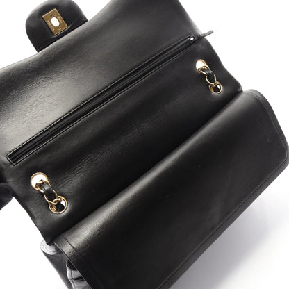 Chanel Jumbo Classic Flap Bag Vintage Lambskin Black Gold Hardware