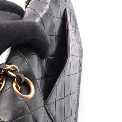Chanel Classic Flap Bag Vintage Small Lambskin Black Gold Hardware