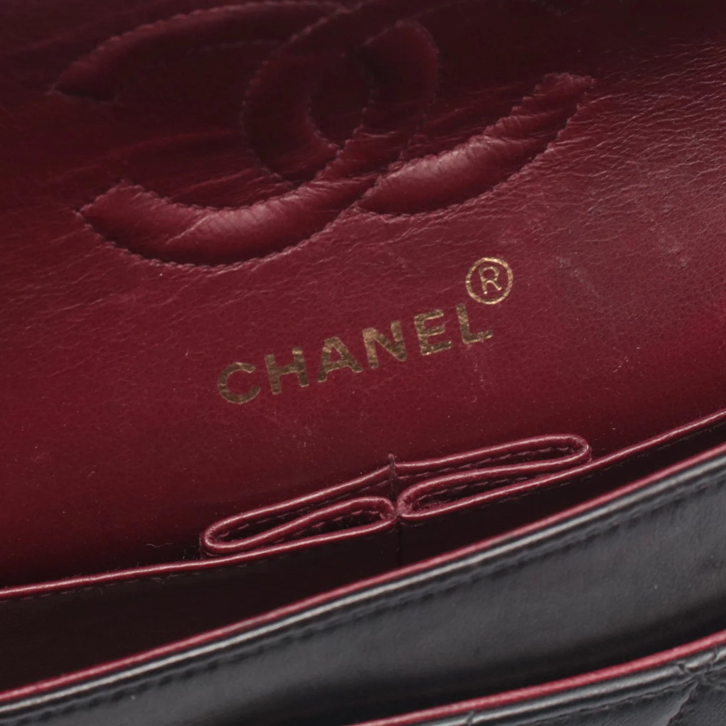 Chanel Classic Flap Bag Vintage Small Lambskin Black Gold Hardware