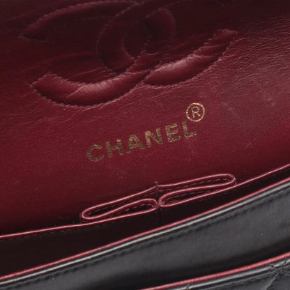 Chanel Classic Flap Bag Vintage Small Lambskin Black Gold Hardware