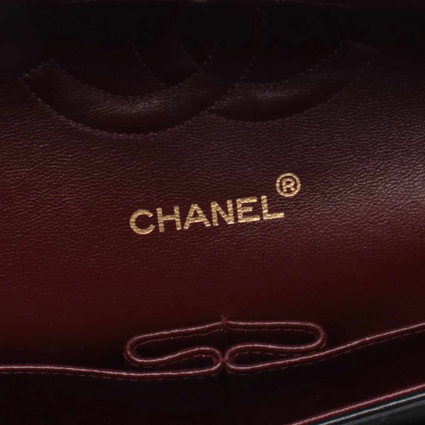 Chanel Classic Flap Bag Vintage Medium Lambskin Black Gold Hardware
