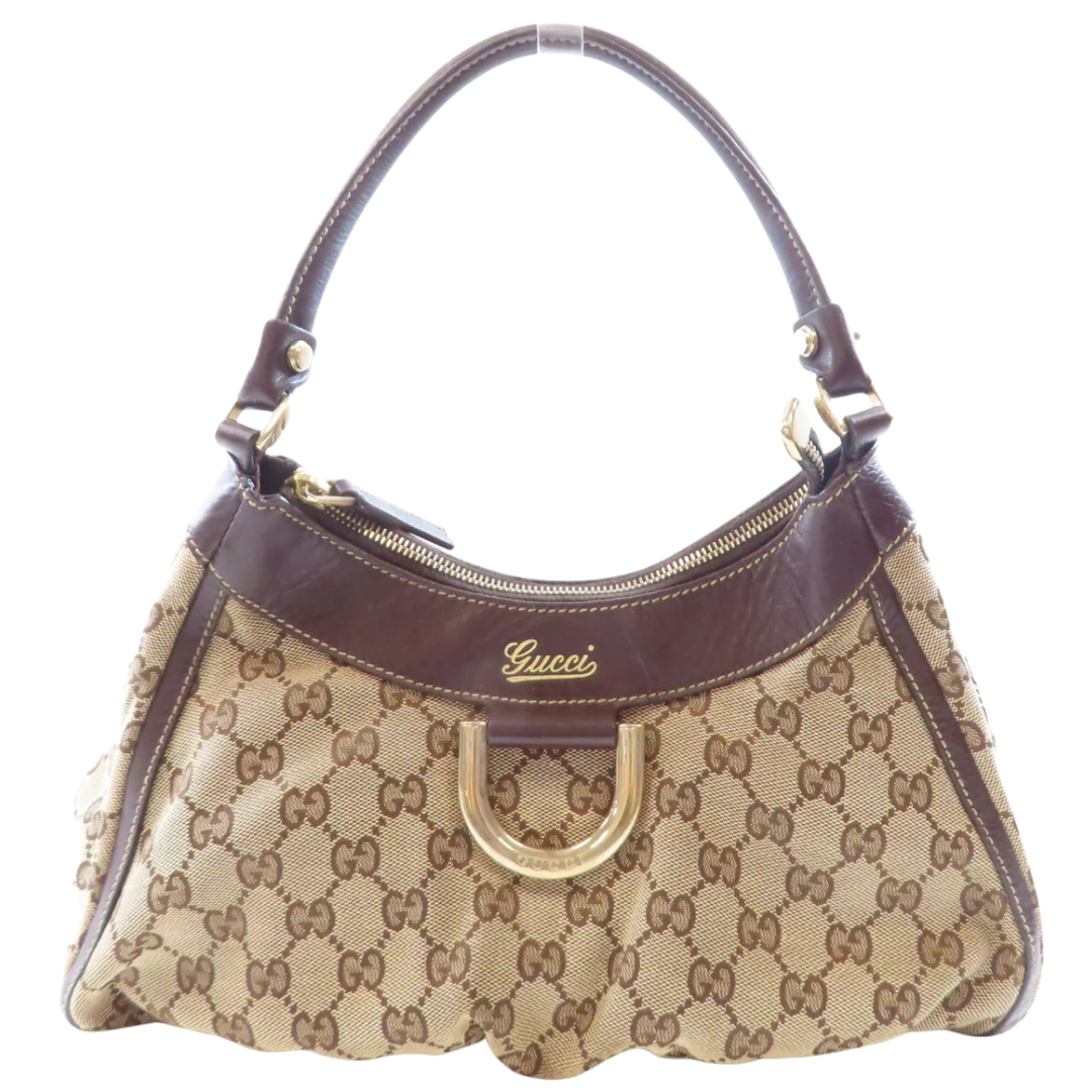 Gucci Abbey Shoulder Bag Canvas Brown