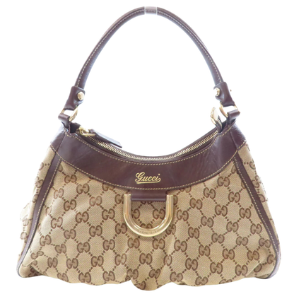 Gucci Abbey Shoulder Bag Canvas Brown