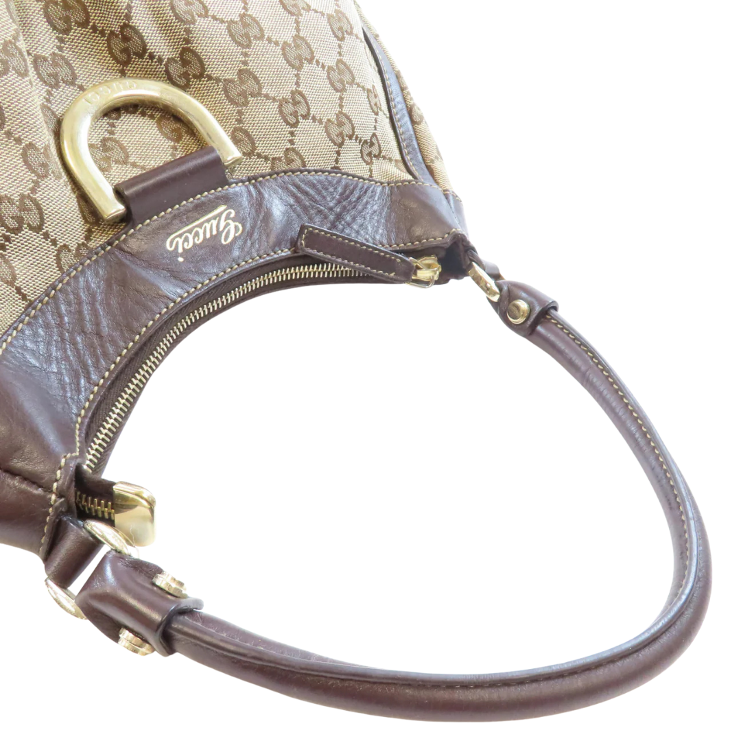 Gucci Abbey Shoulder Bag Canvas Brown