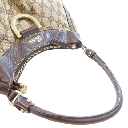 Gucci Abbey Shoulder Bag Canvas Brown