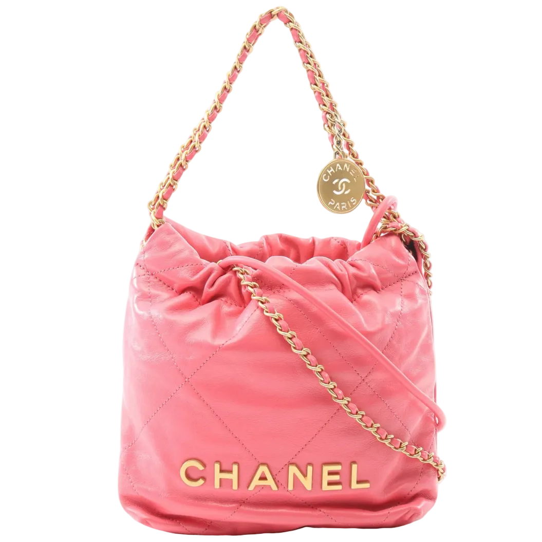 Chanel 22 Mini Bag Vintage Pink Gold Hardware