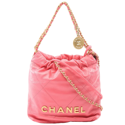 Chanel 22 Mini Bag Vintage Pink Gold Hardware