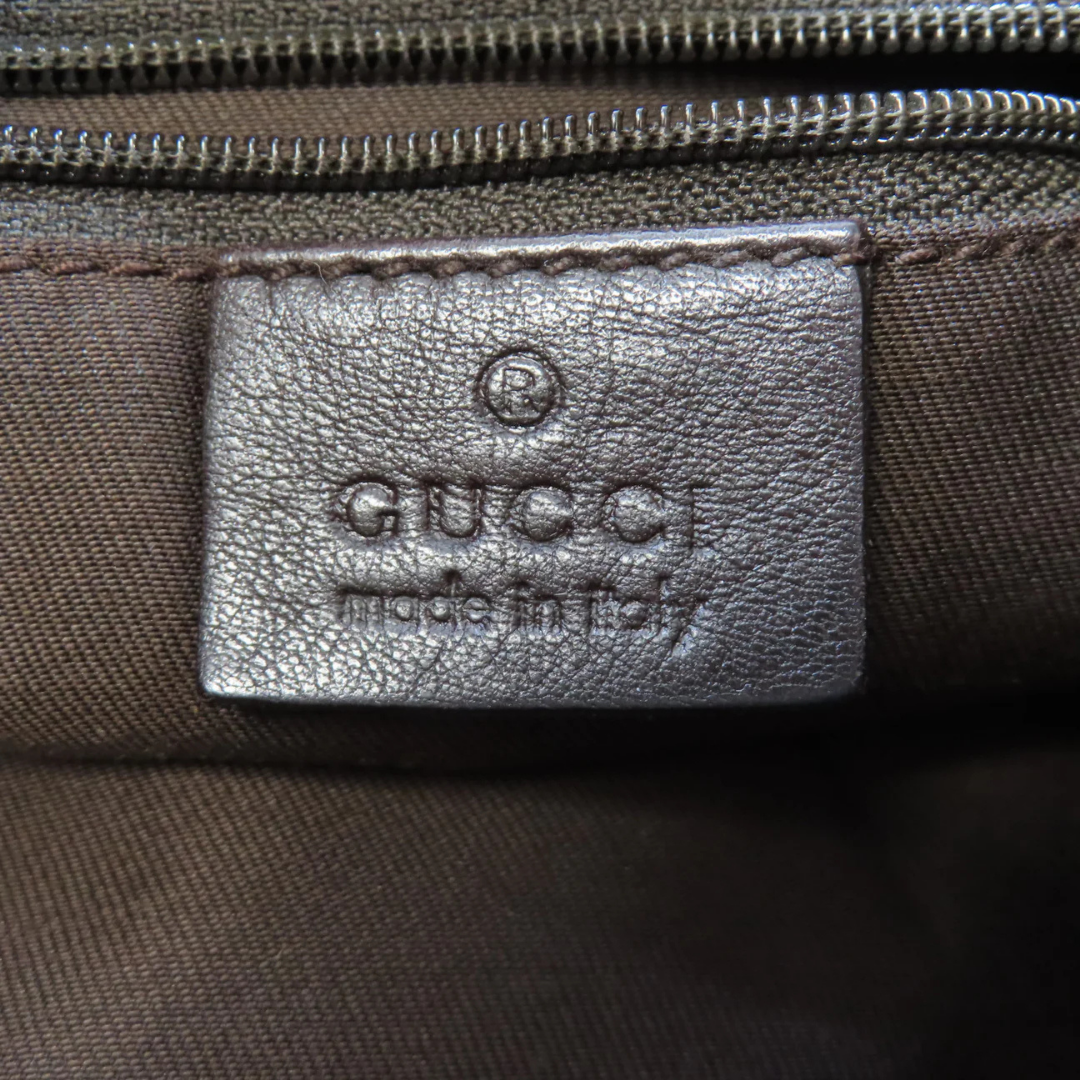 Gucci Abbey Shoulder Bag Canvas Brown