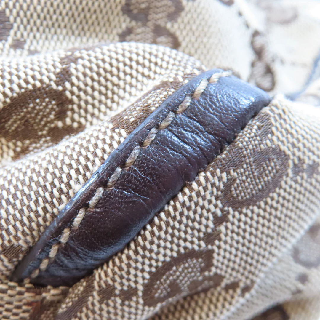 Gucci Abbey Shoulder Bag Canvas Brown