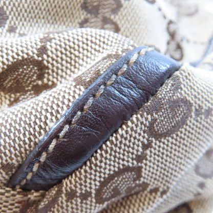 Gucci Abbey Shoulder Bag Canvas Brown