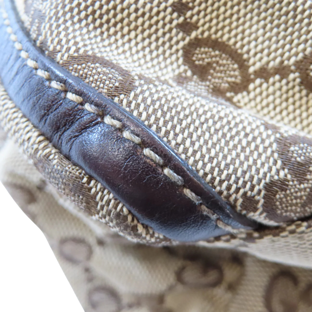 Gucci Abbey Shoulder Bag Canvas Brown