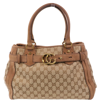 Gucci GG Handbag Canvas Brown