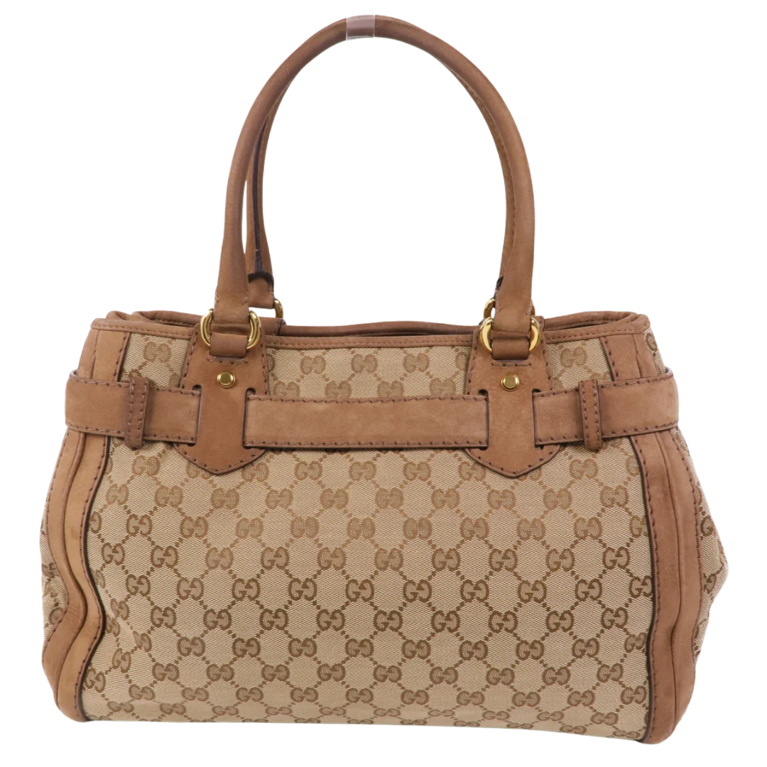 Gucci GG Handbag Canvas Brown