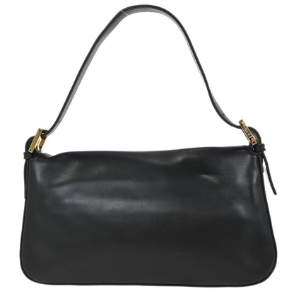 Fendi Baguette Leather Vintage Bag Micro Black