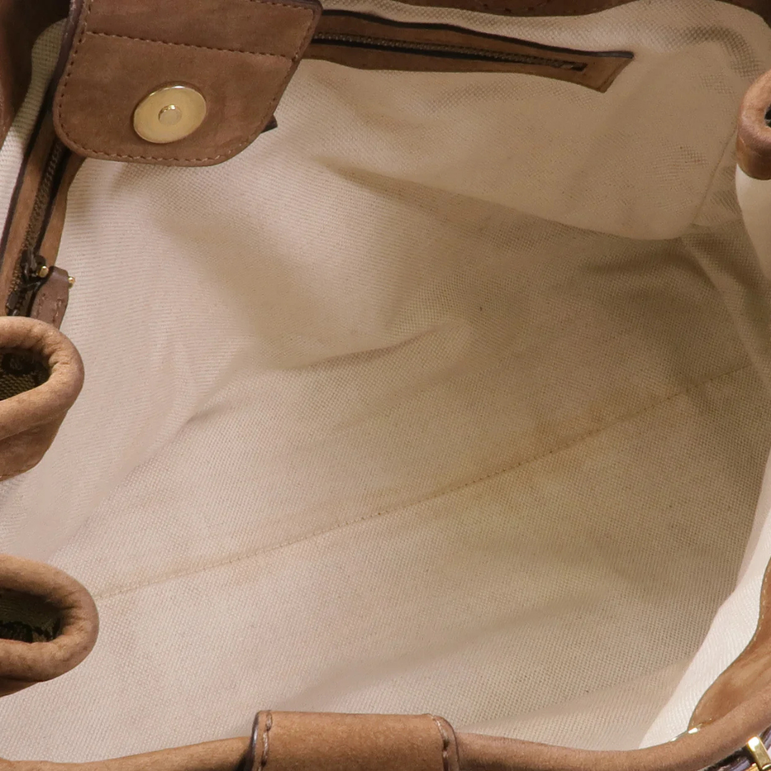 Gucci GG Handbag Canvas Brown