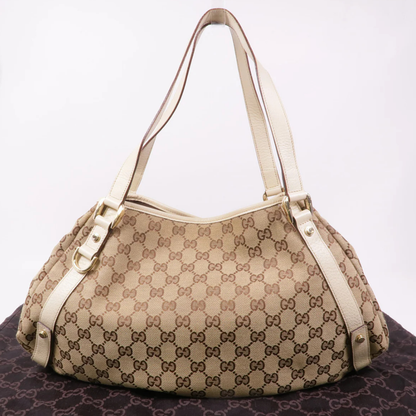 Gucci GG Tote Bag Canvas Brown