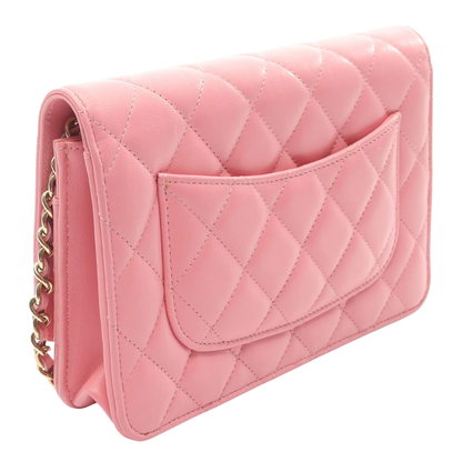 Chanel Wallet On Chain Vintage Bag Caviar Pink Gold Hardware