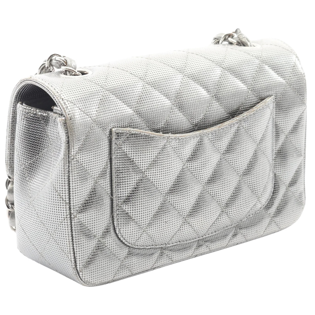 Chanel Mini Matelasse 20 Bag Vintage Leather Silver