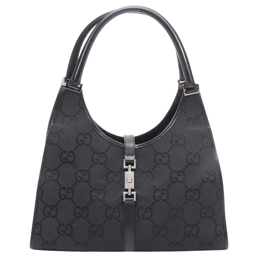 Gucci Jackie GG Shoulder Bag Black
