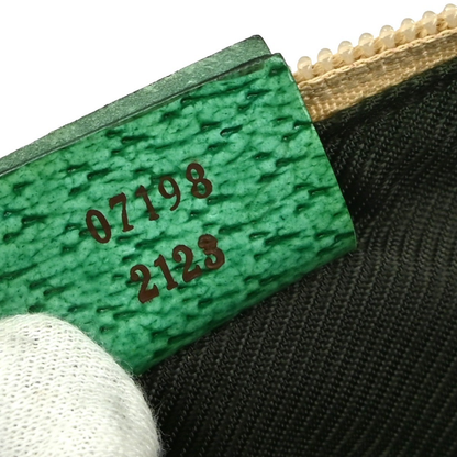 Gucci Boat Pochette Vintage Bag Beige Green
