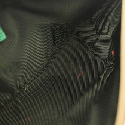 Gucci Boat Pochette Vintage Bag Beige Green