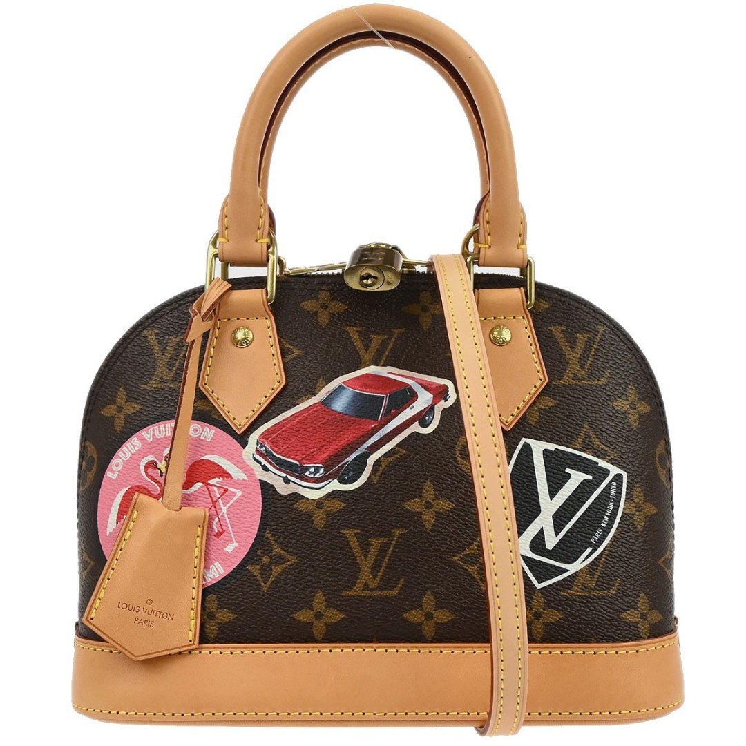 Louis Vuitton Alma BB Limited Edition World Tour Vintage Bag Brown