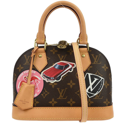 Louis Vuitton Alma BB Limited Edition World Tour Vintage Bag Brown