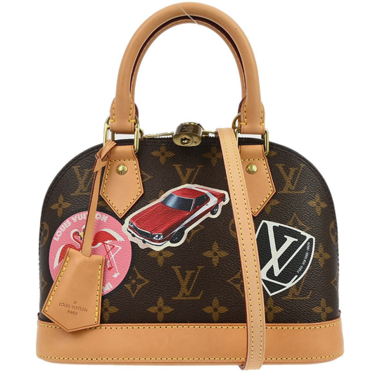 Louis Vuitton Alma BB Limited Edition World Tour Vintage Bag Brown