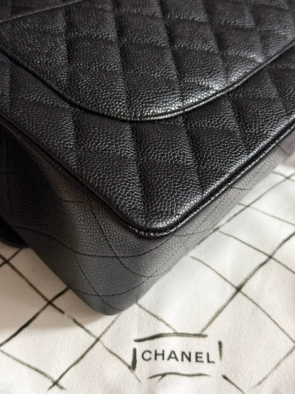 CHANEL Classic Flap Jumbo in Black Caviar GHW - series 19 Pre-Order
