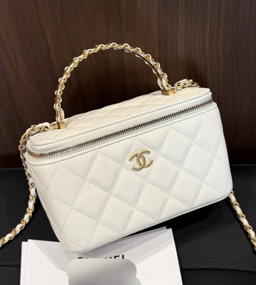 Chanel Vanity Bag White Caviar