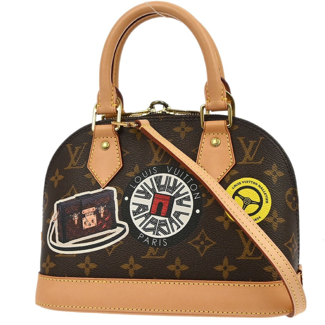 Louis Vuitton Alma BB Limited Edition World Tour Vintage Bag Brown