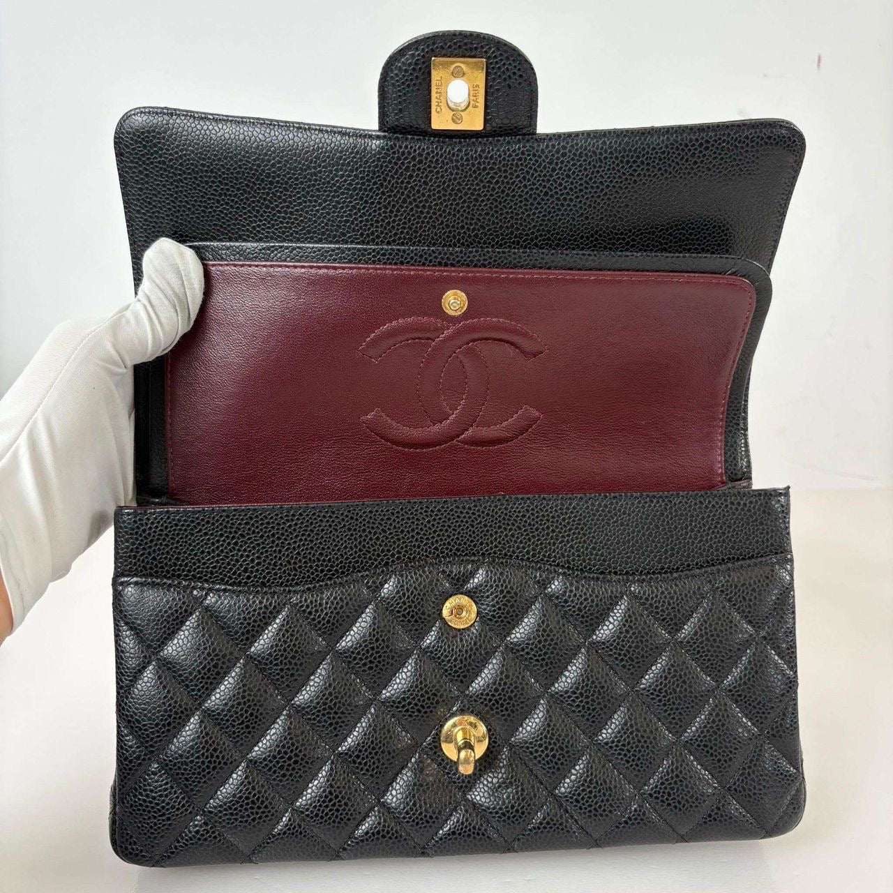 Chanel Classic Medium Vintage Bag Caviar Gold Hardware