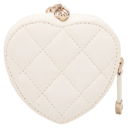 Chanel CC in Love Clutch Vintage Bag White