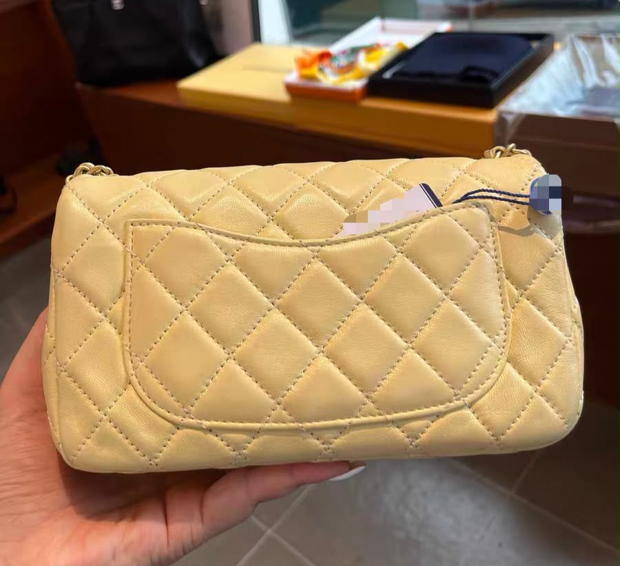 Chanel Pearl Crush Mini Rectangular Yellow