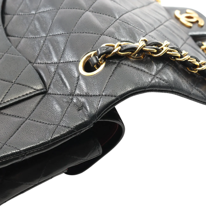 Chanel Classic Flap Bag Vintage Medium Lambskin Black