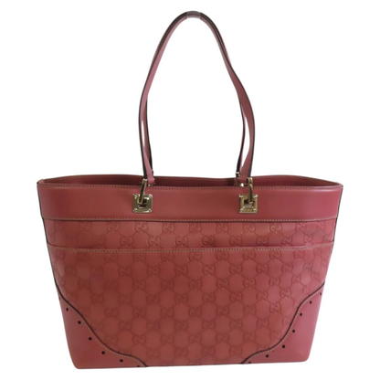 Gucci GG Tote Bag Leather Pink